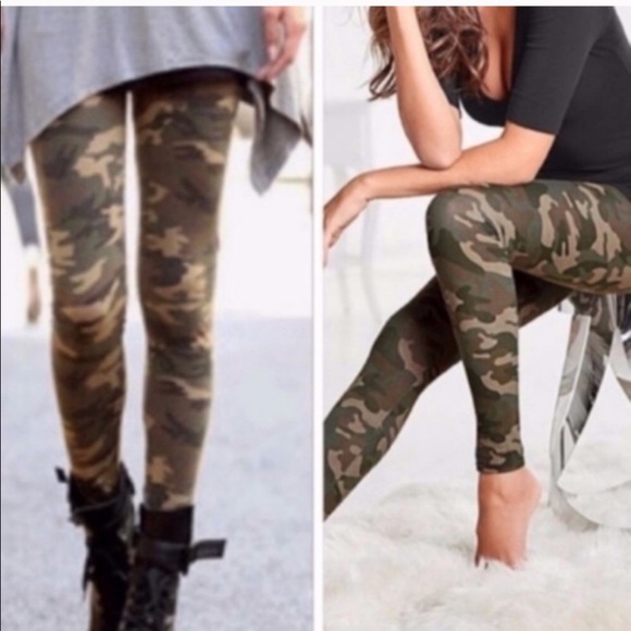 Buttery Soft And Cozy Plus Size Camo Leggings NWT - Picture 2 of 4